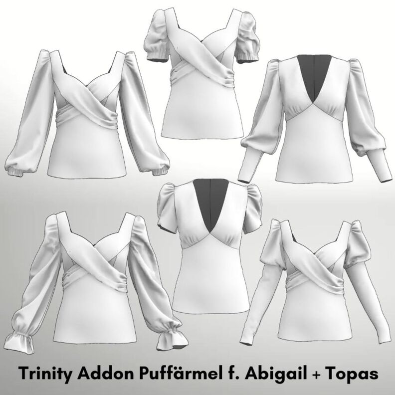 Trinity-Abigail-Topas Erweiterung Ärmelset - 34-52 image number 1