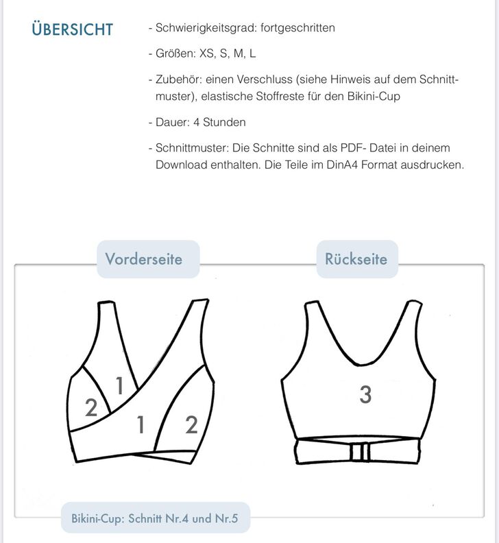 Bikini-Oberteil #Jane Nähanleitung und Schnittmuster  image number 8