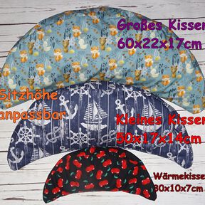 Yogakissen Halbmond Kissen nähen Yoga Beamer