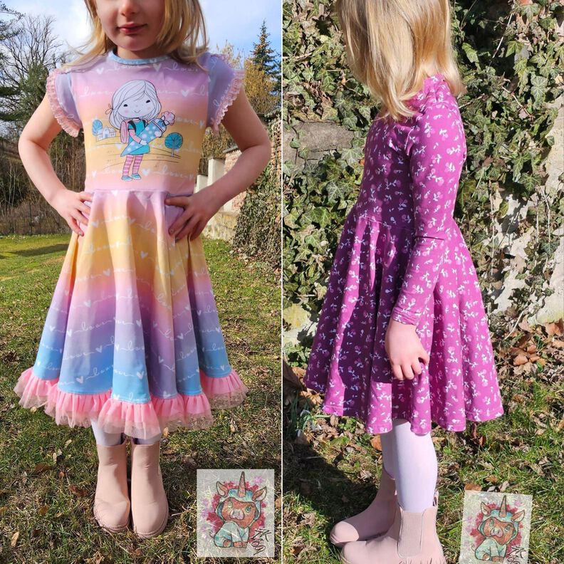 Kinder Kleid Drehkleid Jerseykleid CEPAT ♥ Gr. 92-164 image number 10