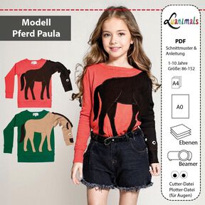 Pullover Kind E-Book Luanimals Pferd Paula (86-152cm)