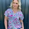 V-Shirt Chloe / Shirt mit Rüsche und V-Ausschnitt 34-50 thumbnail number 9