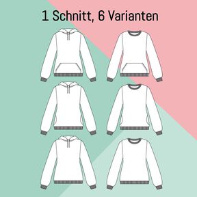 Pullover Hoodie Nafia - Schnittmuster und Nähanleitung