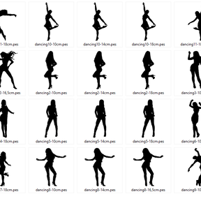 Tanz Dancing 1.0 Silhouette Stickdatei