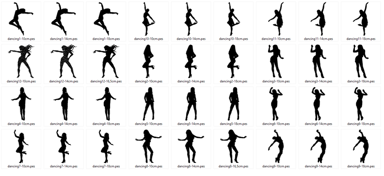 Tanz Dancing 1.0 Silhouette Stickdatei image number 2