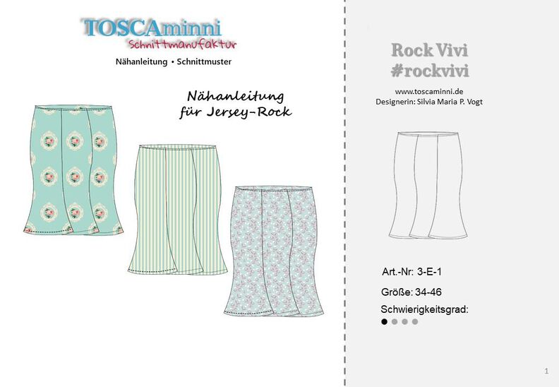 Bahnenrock Vivi Gr. 34-46  Schnittmuster image number 7