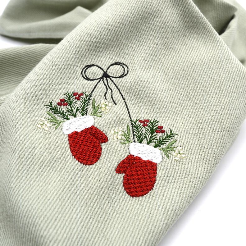 Stickdatei Zweige Weihnacht Handschuhe SET image number 4