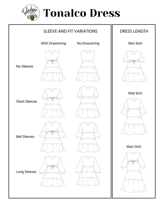 Tonalco Kleid PDF | Stufenkleid 24 Varianten image number 3
