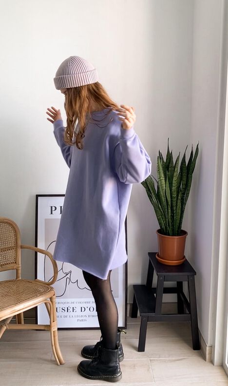 Oversized Sweatkleid / Sweater / Pullover - Größen 34-50 image number 6
