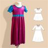 Milana Kinder Kleid mit Puffärmeln Größe 86-158, A4+A0 thumbnail number 1