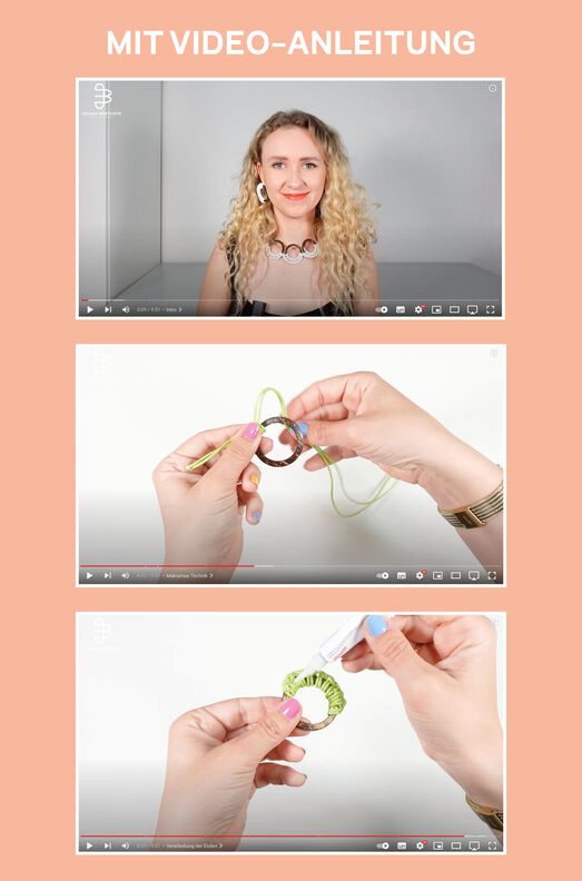 Makramee Ohrringe zum Knoten inklusive Videoanleitung image number 3