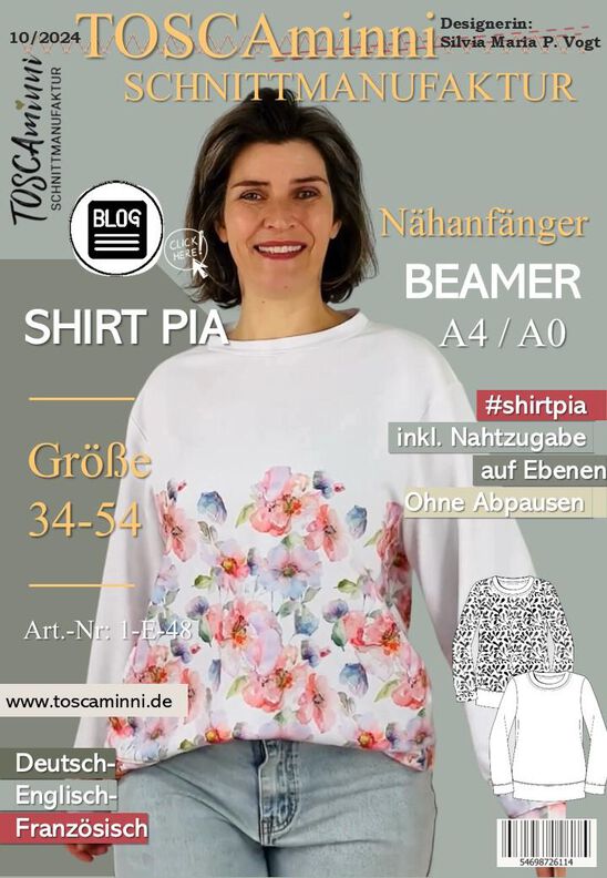 Schnittmuster Damen Sweater Pia | Oversize-Shirt | Pullover image number 2