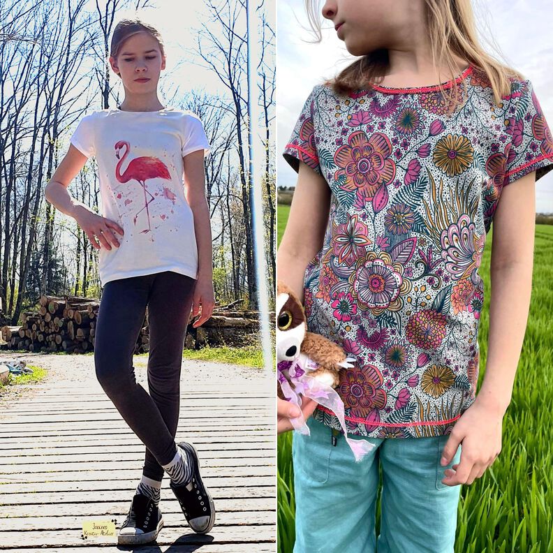 Kinder Shirt Schmal mit Kurz- & Langarm LALU ♥ Gr. 92-164 image number 4