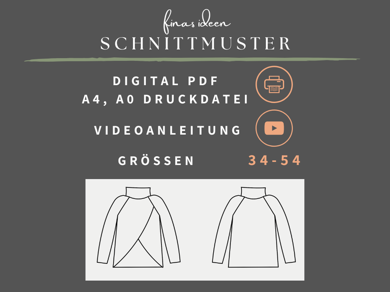 Molly - Schnittmuster Damen Pullover 34-54 image number 7