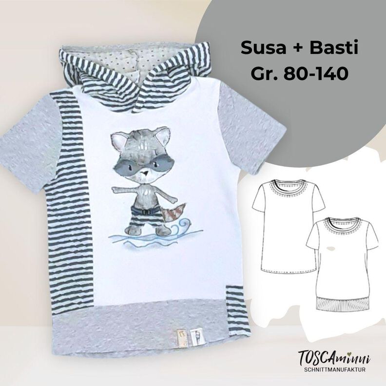 Shirt Susa+Basti Gr. 80-140 Schnittmuster image number 7