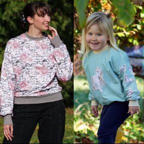 Kombi Oversize Shirt Lene nähen Baby bis XXL Set Sparset