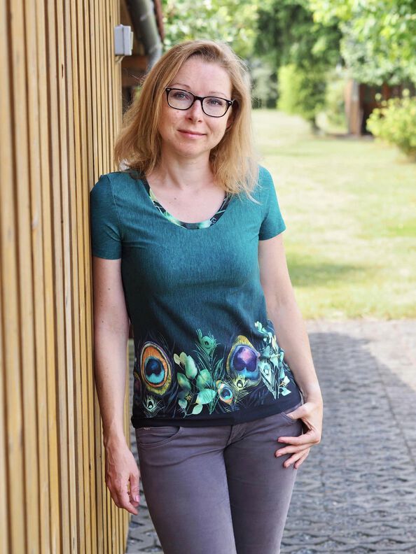 BASIC-SHIRT 1  RUNDHALS  +gratis Plott Schnittmuster image number 6