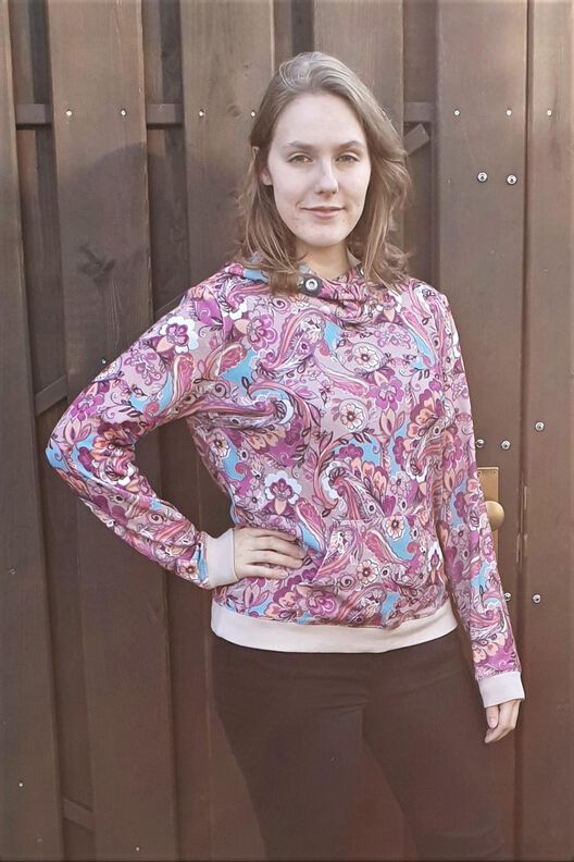 Lisa – Hoodie mit Wickelkapuze oder Kragen, BU 80-116,A4+A0 image number 4