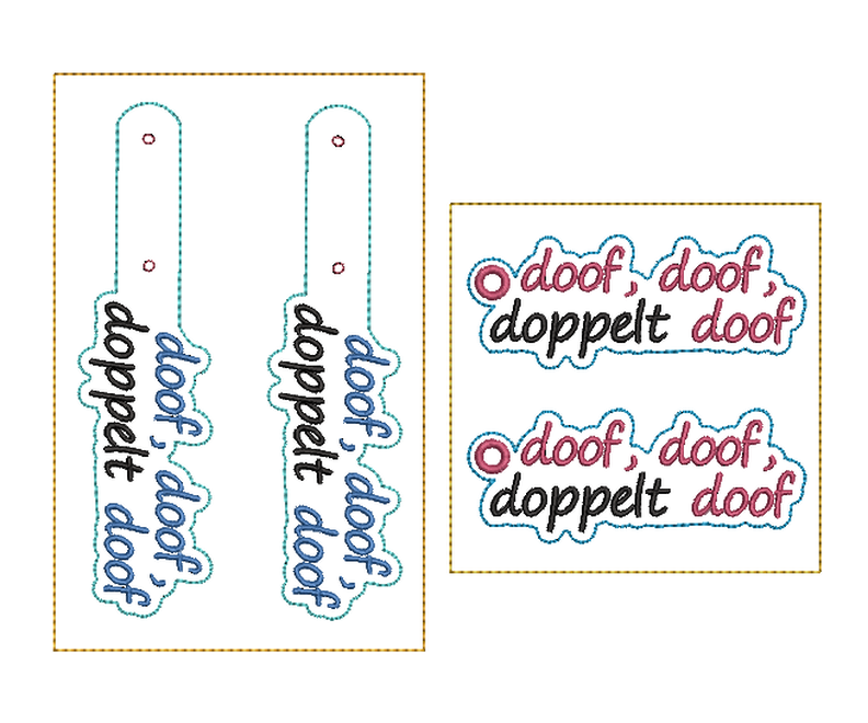 Stickdatei ITH Anh&auml;nger doof image number 2