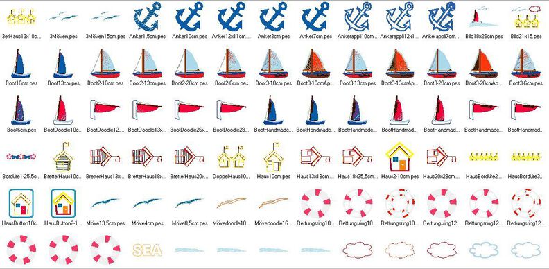 Maritim SET BUNDLE STICKDATEI Anker Leuchtturm image number 4