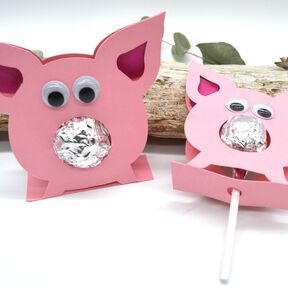Plotterdatei Schwein Glücksbringer für Schokopralinen