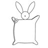 TONDINO Kuscheltier Hase, Schnuffeltuch, Zahntuch thumbnail number 5