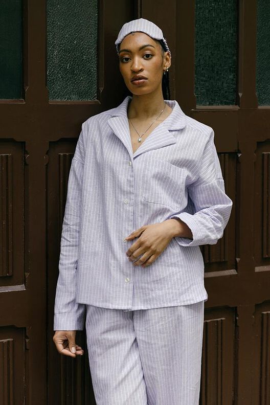 Pyjama Schnittmuster Damen XS-XXXL Hose Bluse image number 3