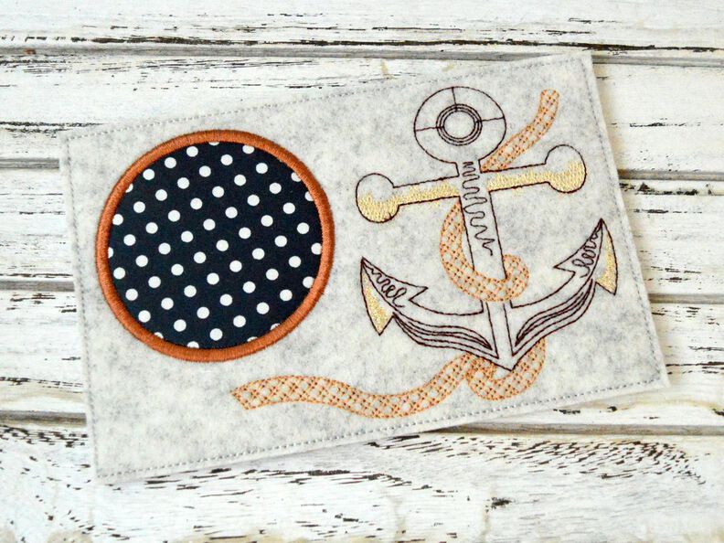 Stickdatei Mug Rug  AnkerSeil 13x18cm und 13x20cm image number 4