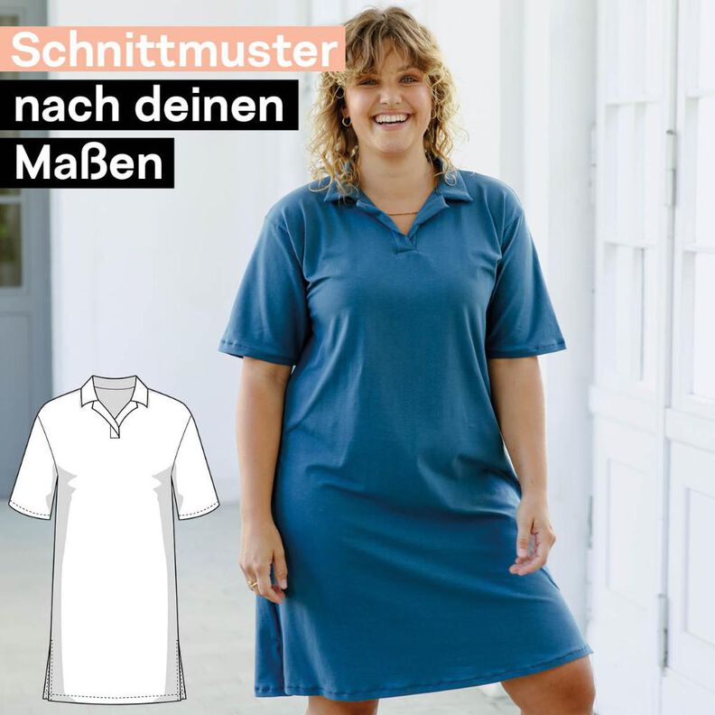 Schnittmuster nach Maß: Kurzes Polokleid Jersey Damen image number 1