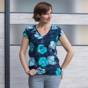 Basic Shirt Lio V-Ausschnitt Gr.34-54 inkl. Ebenendatei