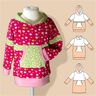 Kinder Sweatkleid „Yuna“ mit Kapuze oder Kragen 86-158 A4+A0 thumbnail number 1