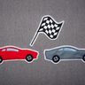 Rennauto und Zielflagge Stickdatei thumbnail number 8