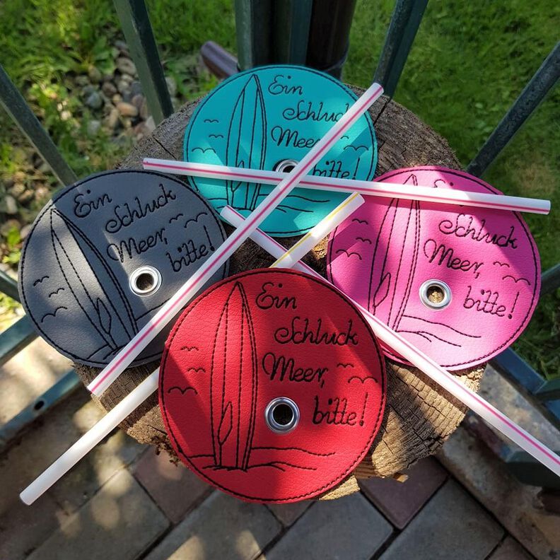 Stickdatei Meer Surfbrett Untersetzer Glasabdeckung image number 6