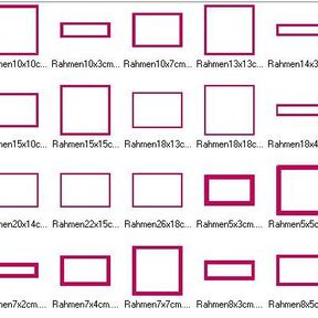 Simply Rechteck Rahmen Stickdatei in 20 Größen