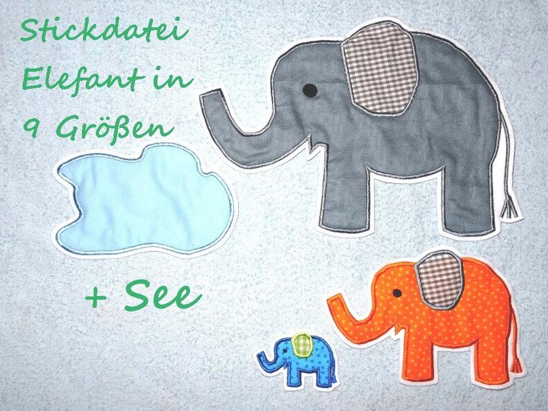 Elefant Stickdatei image number 7