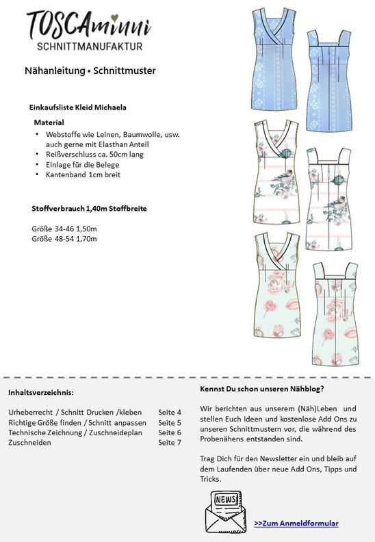 Schnittmuster Damen Kleid Michaela Gr. 34-54 image number 3