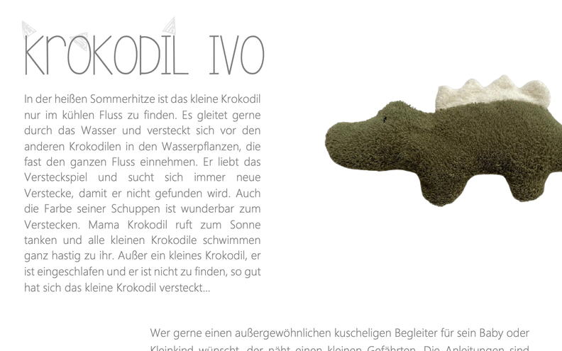 E-Book Krokodil Ivo - Nähanleitung und Schnittmuster image number 5