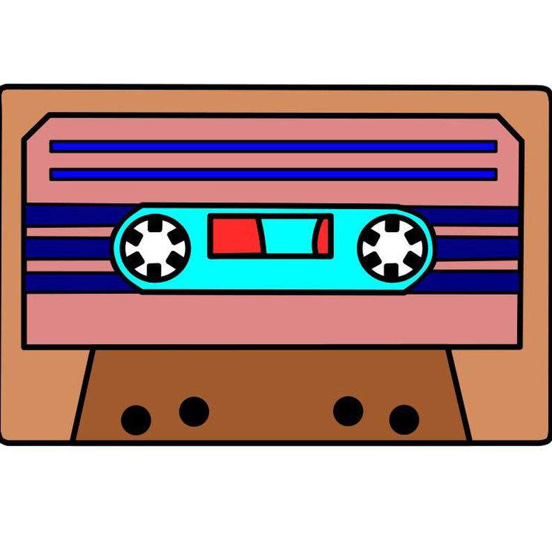 Kassette Applikationsvorlage PDF retro image number 1
