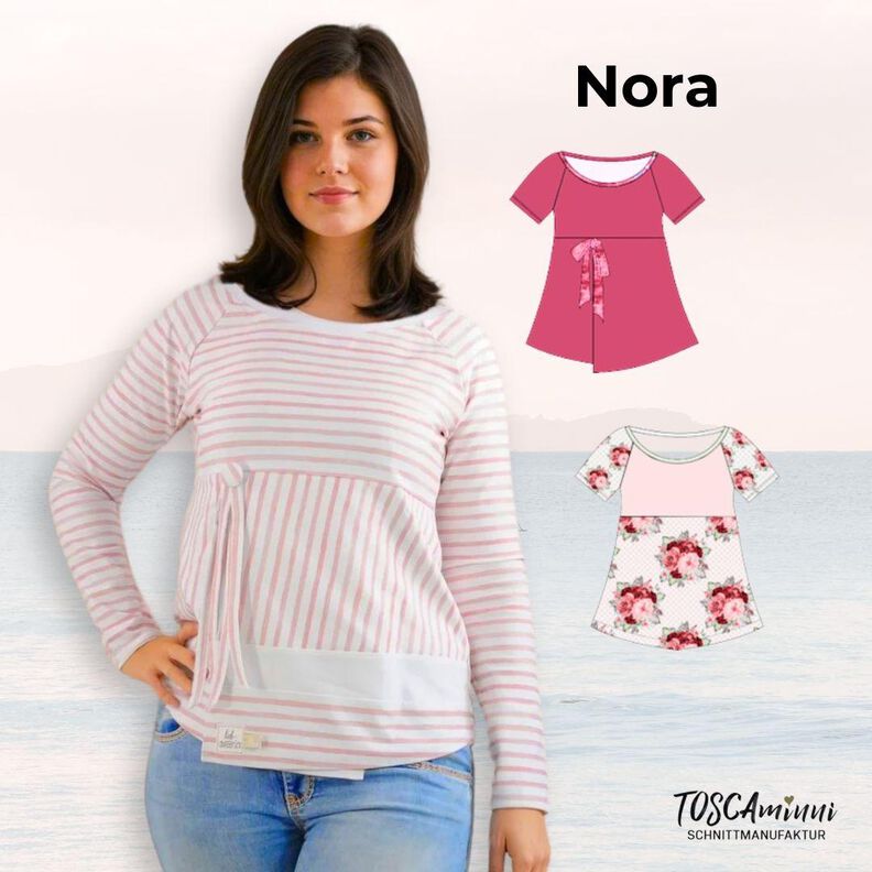 Raglanshirt Nora Gr. 34-46 Nähanleitung + Schnittmuster image number 1