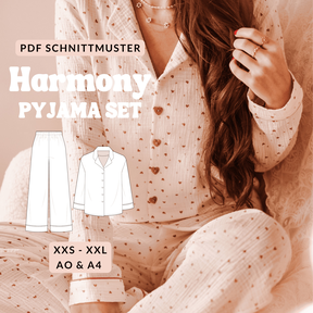 Pyjama Set Damen lange Hose und Bluse | XXS - XXL | Harmony