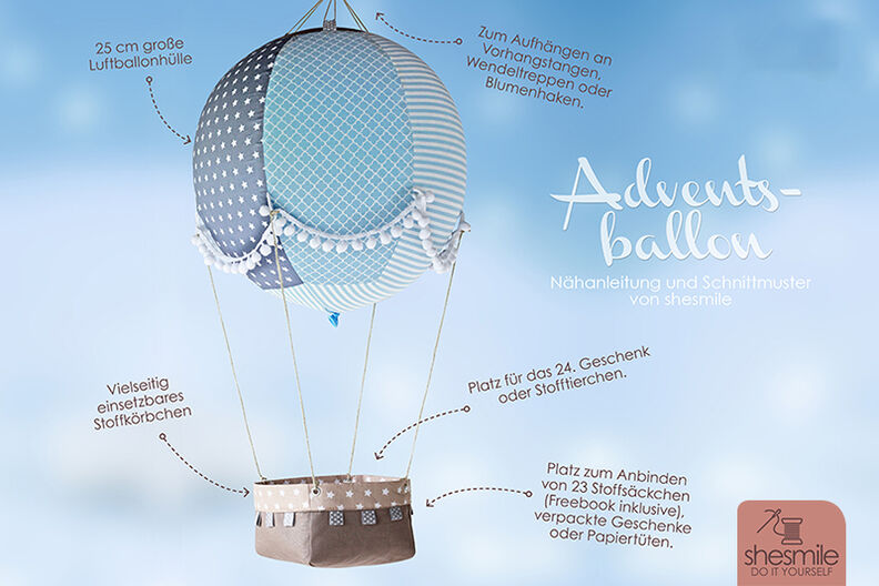 Adventskalender Adventsballon (Nähanleitung & Schnittmuster) image number 10