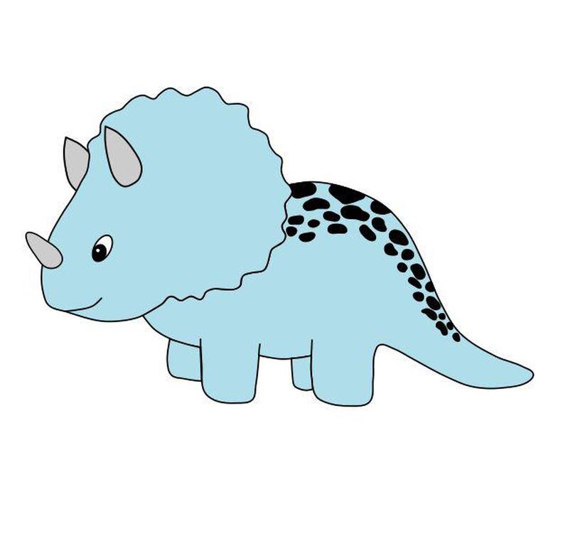 Trixi Triceratops Dino Plotterdatei DXF SVG image number 2