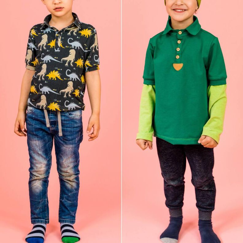 Kinder Poloshirt Tshirt mit Knopfleiste NAIK ♥ Gr. 98-164 image number 2