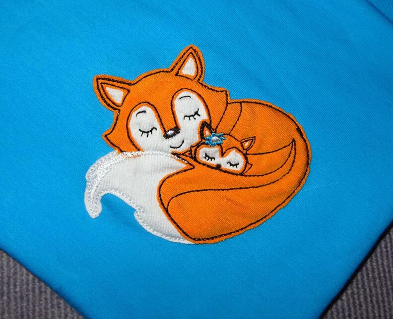 Fuchs Mama mit Baby Doodle Stickdatei image number 5