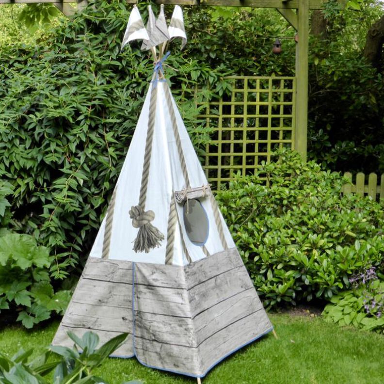 Spielzelt Tipi / Zelt für Kinder / mit Wimpel und Fenster image number 1