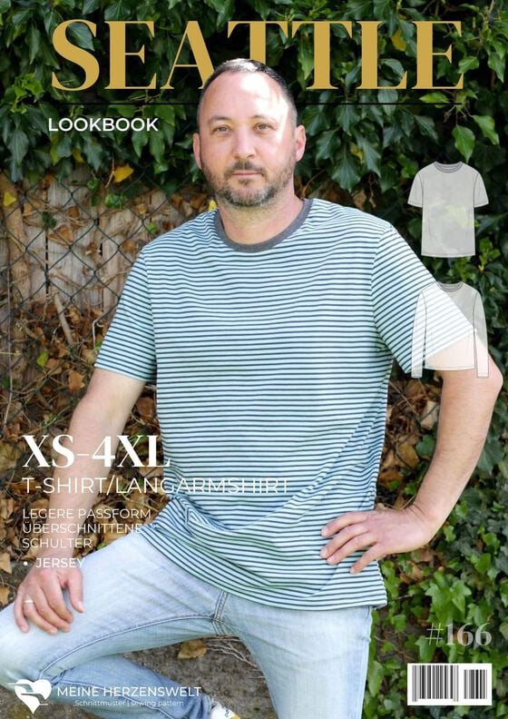 T-Shirt Herren – Schnittmuster Gr. XS-4XL – Seattle image number 2