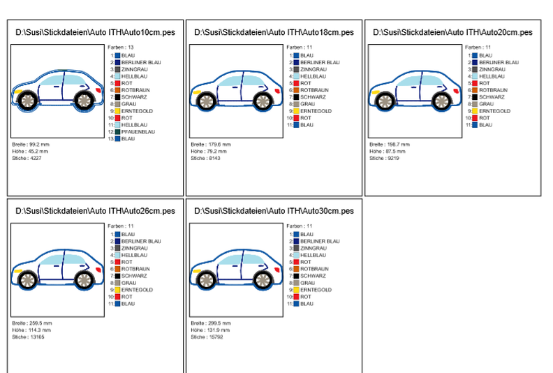 Auto Kissen und Anhänger ITH Stickdatei image number 3