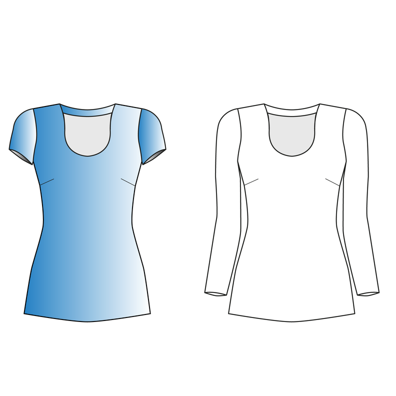 Shirt LONG LONA Gr. 34-54 PDF-Schnitt A4, A0, Anleitung image number 2