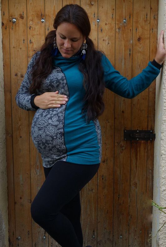 DAMENHOODIE MIT BABYBAUCHVERSION Gr. 32-50 image number 4