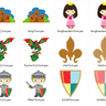 Ritter, Drache, Burg und Burgfräulein Stickdatei thumbnail number 2